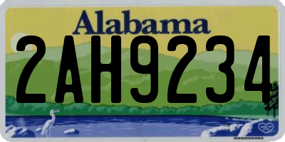 AL license plate 2AH9234