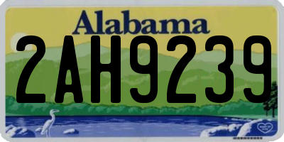 AL license plate 2AH9239