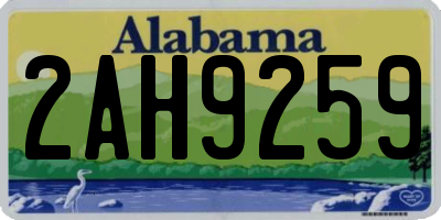 AL license plate 2AH9259