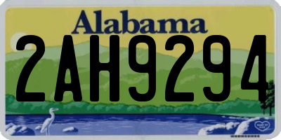 AL license plate 2AH9294
