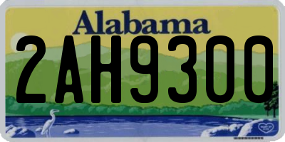 AL license plate 2AH9300