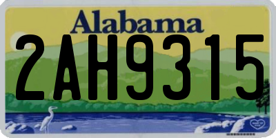 AL license plate 2AH9315