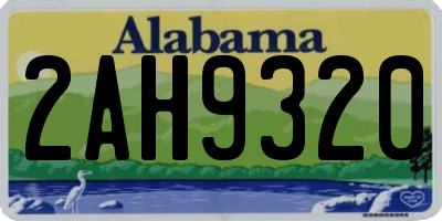AL license plate 2AH9320