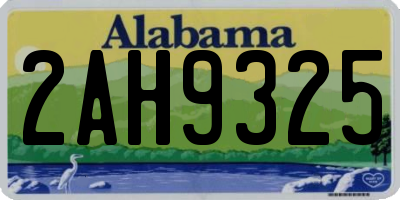 AL license plate 2AH9325