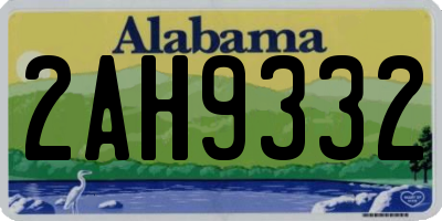 AL license plate 2AH9332