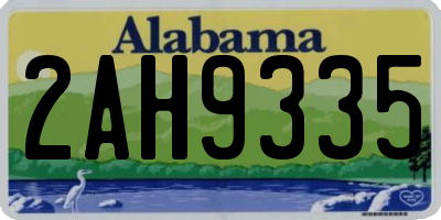 AL license plate 2AH9335