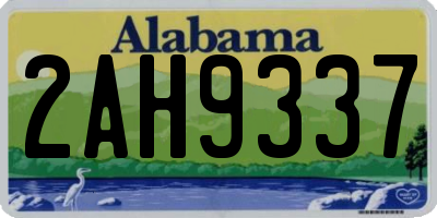 AL license plate 2AH9337