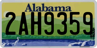 AL license plate 2AH9359