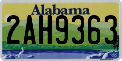 AL license plate 2AH9363