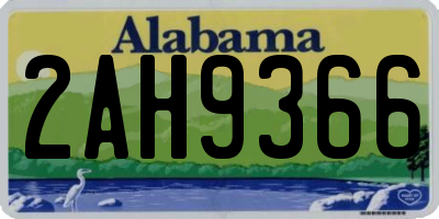 AL license plate 2AH9366