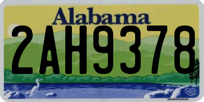 AL license plate 2AH9378
