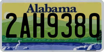 AL license plate 2AH9380
