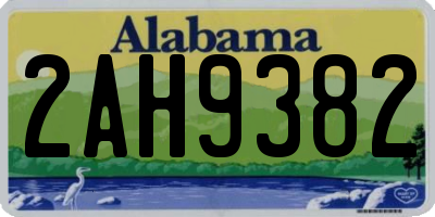 AL license plate 2AH9382