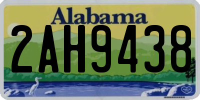 AL license plate 2AH9438