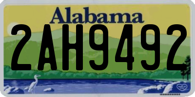 AL license plate 2AH9492