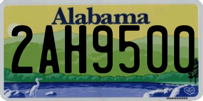 AL license plate 2AH9500