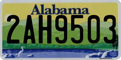 AL license plate 2AH9503