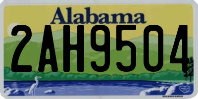 AL license plate 2AH9504