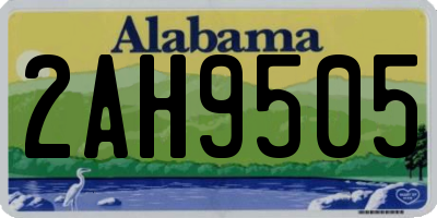 AL license plate 2AH9505