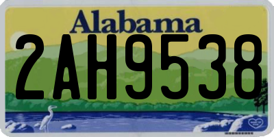 AL license plate 2AH9538