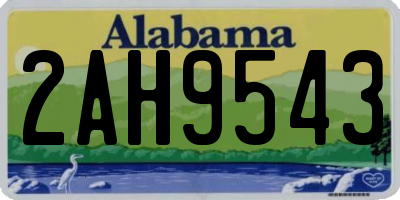AL license plate 2AH9543
