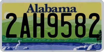 AL license plate 2AH9582