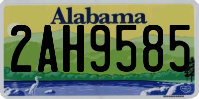 AL license plate 2AH9585