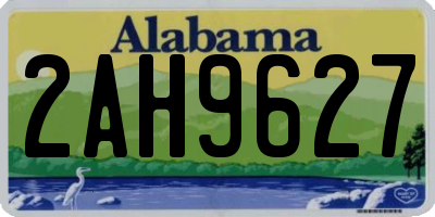 AL license plate 2AH9627