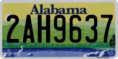 AL license plate 2AH9637