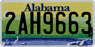 AL license plate 2AH9663