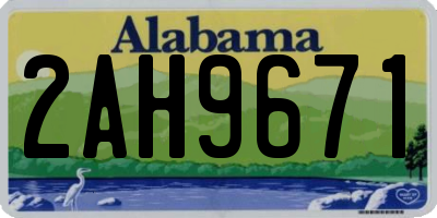 AL license plate 2AH9671