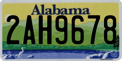 AL license plate 2AH9678