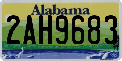 AL license plate 2AH9683