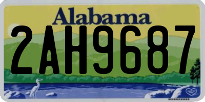 AL license plate 2AH9687