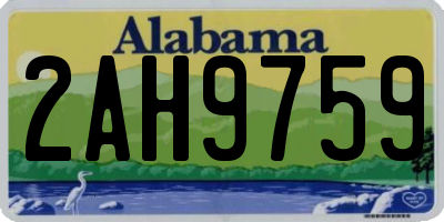 AL license plate 2AH9759