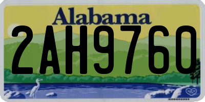 AL license plate 2AH9760