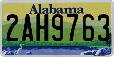 AL license plate 2AH9763