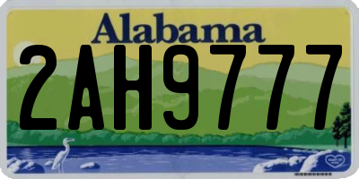 AL license plate 2AH9777