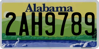 AL license plate 2AH9789