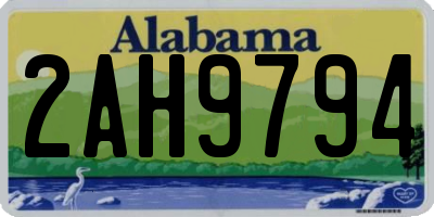 AL license plate 2AH9794