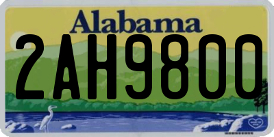 AL license plate 2AH9800