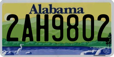 AL license plate 2AH9802