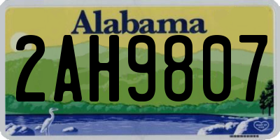 AL license plate 2AH9807