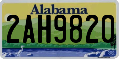 AL license plate 2AH9820