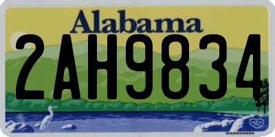 AL license plate 2AH9834