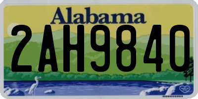 AL license plate 2AH9840