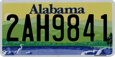 AL license plate 2AH9841