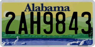 AL license plate 2AH9843