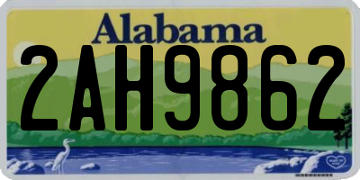 AL license plate 2AH9862
