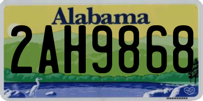 AL license plate 2AH9868